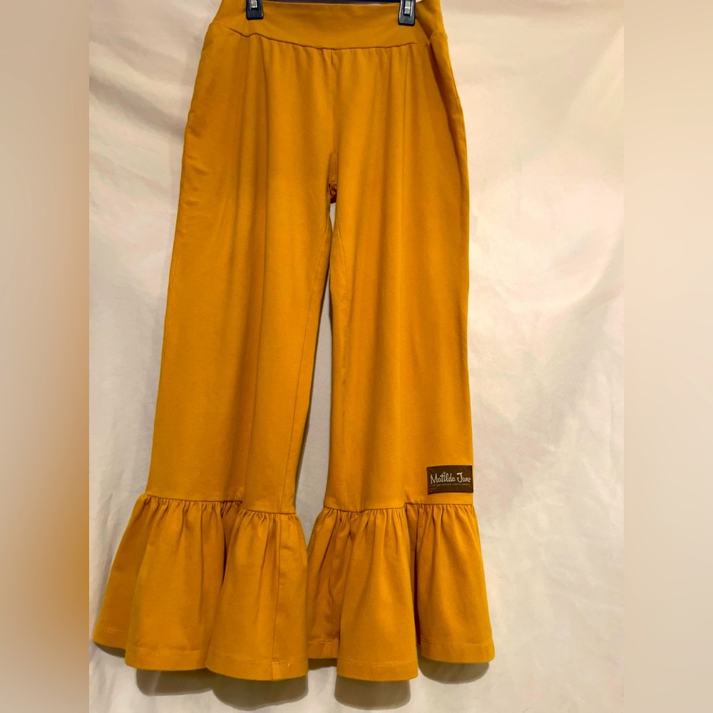 Matilda Jane Mustard Ruffle-Hem Pants